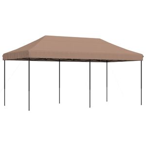 vidaXL Party Tent Brown with Black Frame Oxford Fabric