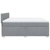 vidaXL Box Spring Bed with Mattress Light Grey 180x200 cm Fabric