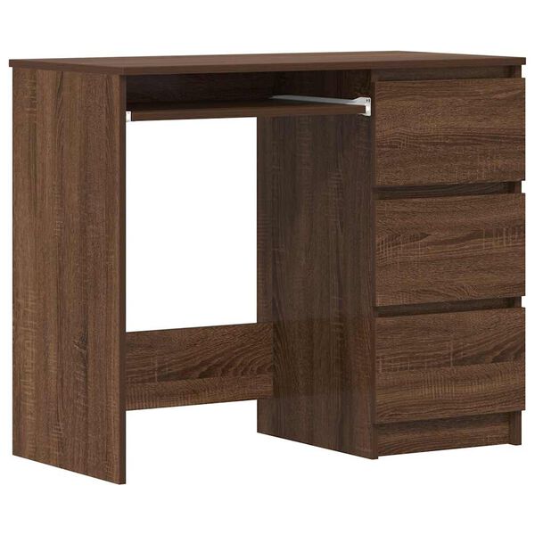vidaXL Desk Brown Oak 90x45x76 cm Engineered Wood