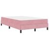 vidaXL Box Spring Bed with Mattress Pink 120 x 220 cm Fabric