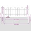 vidaXL Garden Fence 6 pcs Grey 10.2 x 0.8 m Powder-coated Steel