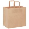 vidaXL Paper Bags 250 pcs with Handles Brown 26x17x25 cm