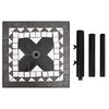 vidaXL Parasol Base Black and White Square 12 kg