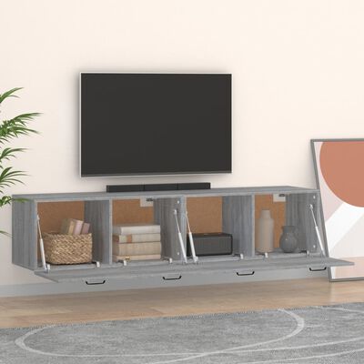 vidaXL Wall Cabinets 2 pcs Grey Sonoma 60x36.5x35 cm Engineered Wood