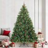 vidaXL Artificial Christmas Tree with 300 LEDs Green 240 cm PE and PVC