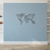Homemania Wall Decoration World Map 120x72 cm Metal Black
