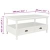 vidaXL Coffee Table White 100x50x45.5 cm Solid Wood Paulownia