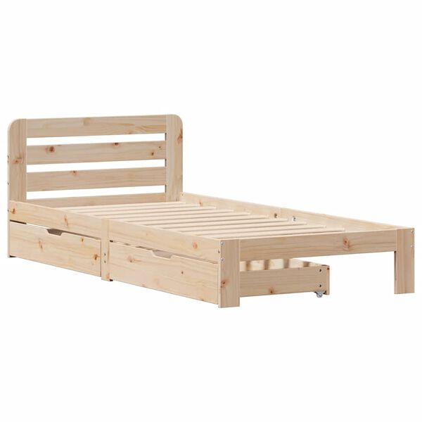 vidaXL Bed Frame without Mattress 90x190 cm Single Solid Wood Pine