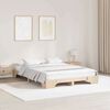 vidaXL Bed Frame Natural 140 x 200 cm Solid Pine Wood