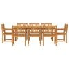 vidaXL Garden Dining Set 9 pcs Brown Solid Acacia Wood