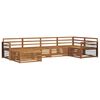 vidaXL Outdoor Sofa Set 6 pcs Natural