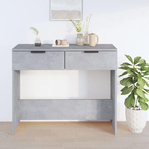 vidaXL Console Table Concrete Grey 90x36x75 cm Engineered Wood