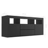 vidaXL TV Cabinet Black 120x30x50 cm Engineered Wood