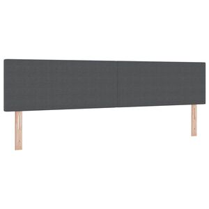 vidaXL Headboard with Headboard Dark Grey 200 cm Faux Leather