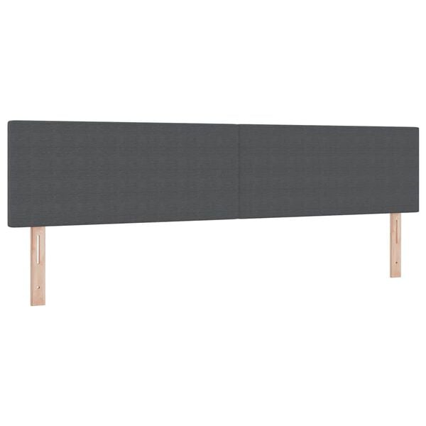 vidaXL Headboard with Headboard Dark Grey 200 cm Faux Leather
