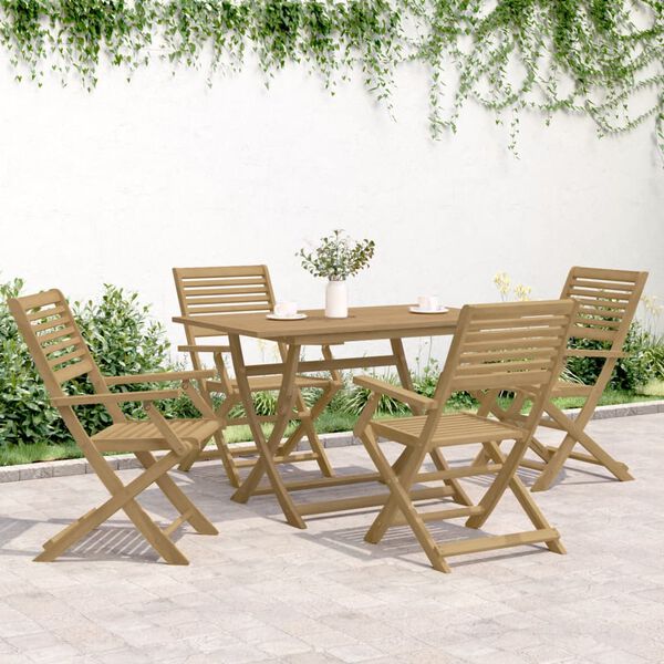vidaXL 5 Piece Garden Dining Set Solid Wood Acacia