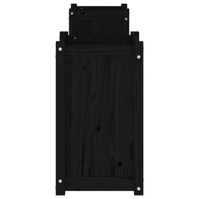 vidaXL Planter Bench Black 180x36x63 cm Solid Wood Pine