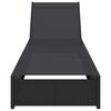vidaXL Sun Lounger Reclining Black 60 x 200 x 27cm Poly Rattan
