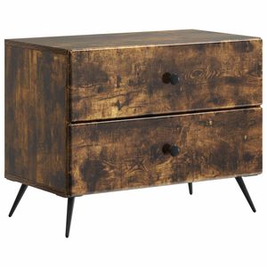 vidaXL Bedside Cabinet Smoked Oak 62 x 34.5 x 47.5 cm Engineered Wood