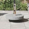 vidaXL Parasol Base Grey 45 x 45 x 45 cm Granite and Stainless Steel