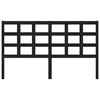 vidaXL Bed Headboard Black 165.5x4x100 cm Solid Wood Pine