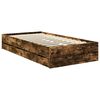 vidaXL Bed Frame with Drawer Smoked Oak 98.5 x 200 cm Engineer Wood