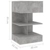 vidaXL Bedside Cabinets 2 pcs Concrete Grey 40x35x65 cm