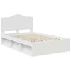 vidaXL Bed Frame with Headboard White 120 x 200 cm Solid Pine Wood