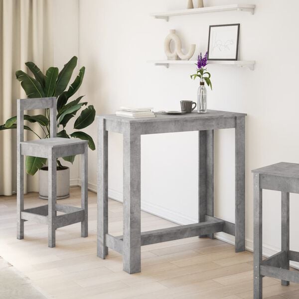 vidaXL Bar Table Concrete Grey 102x50x103.5 cm Engineered Wood