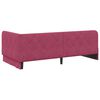 vidaXL Corner Bed Frame with Headboard Wine Red 90 x 200 cm Velvet