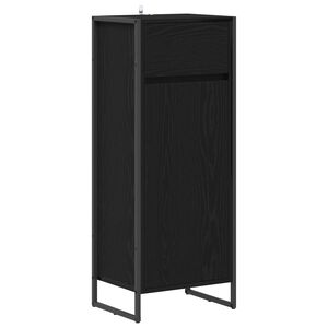 vidaXL Bathroom Cabinet Black Oak 40 x 30 x 100 cm Engineered Wood