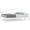 vidaXL Daybed with Trundle without Mattress White 80x200 cm Steel