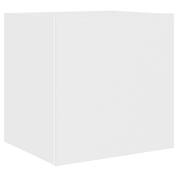 vidaXL TV Wall Cabinet with LED Lights White 40.5x35x40 cm