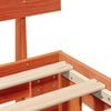 vidaXL Bed Frame with Headboard Wax Brown 90 x 190 cm Solid Pine Wood