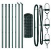 vidaXL Fence with Post Green 0.6 x 10 m Steel and PVC
