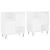 vidaXL Sideboards 2 pcs White Engineered Wood