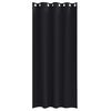 vidaXL Blackout Curtains with Rings 2 pcs Black 225 x 140 cm Polyester