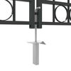 vidaXL Fence gate with Lock Grey 400 x 125 cm Steel