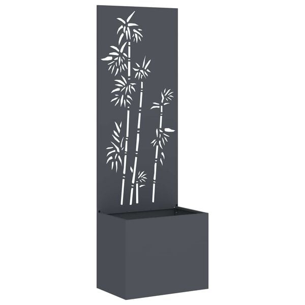 vidaXL Garden Privacy Screen Floral Anthracite 50 x 32 x 150 cm