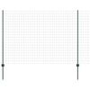 vidaXL Euro Fence with Post 10 x 1.5 m PVC-Coated Steel Green Mesh