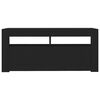 vidaXL TV Cabinet with LED Lights Black 90x35x40 cm