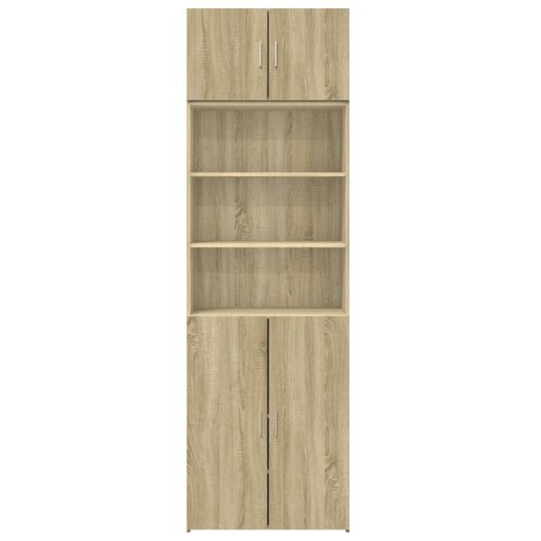 vidaXL Storage Cabinet Sonoma Oak 70x42.5x225 cm Engineered Wood