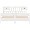 vidaXL Bookcase Bed without Mattress White 180x200cm Super King Solid Wood Pine