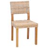 vidaXL Dining Chair 2 pcs Natural 46 x 55 x 84 cm Kubu Rattan