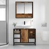 vidaXL Wall Shelf with Shelf Wall-mounted Old Wood 65 x 20 x 60 cm