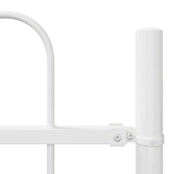 vidaXL Garden Fence White 1.7 x 1.2 m Powder-coated steel