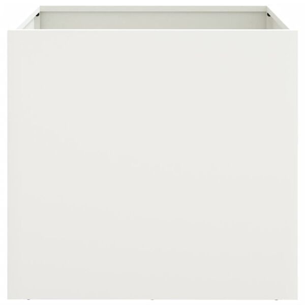 vidaXL Planter White 42x40x39 cm Steel