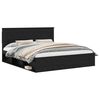 vidaXL Bed Frame Black Oak 200 x 200 cm Engineered Wood