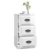 vidaXL Sideboard High Gloss White 36x35.5x67.5 cm Engineered Wood