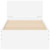 vidaXL Bed Frame without Mattress with Headboard White 90x200 cm